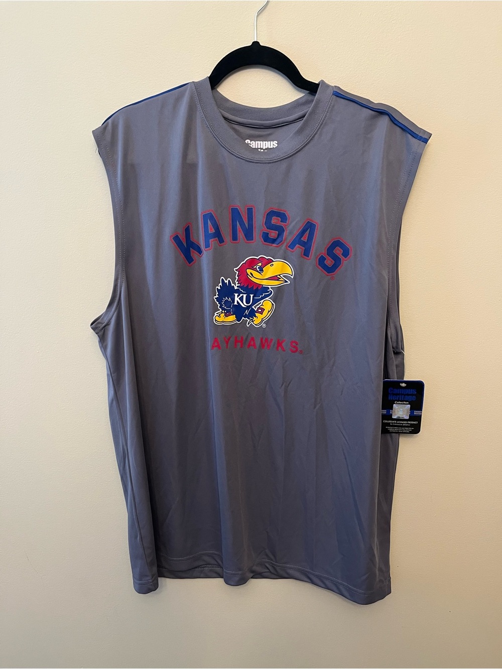 NWT Kansas Jayhawks Tank Top Men's Size XL Campus Heritage Fandom Athletic